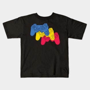 Layers of Controllers Dark Kids T-Shirt